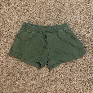 Army green canvas shorts